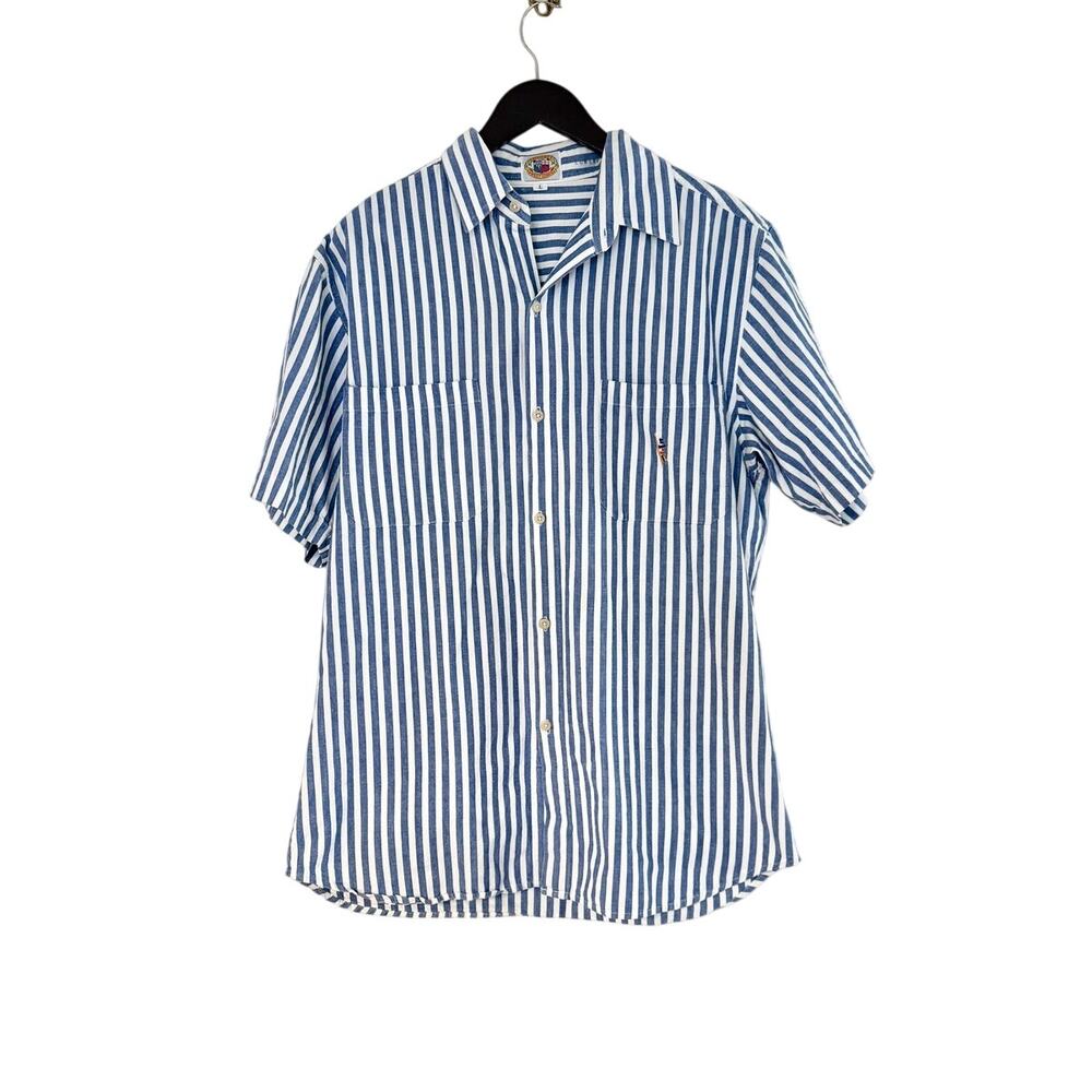 Vintage Striped Nautical Pusser's West Indies Button Up Shirt